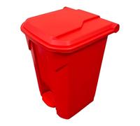 Chabrias Ltd 80 Litre Red Step-On Waste Bin for Kitchen, Office, Medical, Clinical - Recycling Trash Can for Indoor/Outdoor, Home & Commercial Waste Disposal
