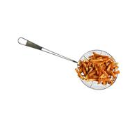 Chabrias Ltd 9.4"/24cm Stainless Steel Strainer Skimmer Ladle with Ergonomic Handle Wire Skimmer Spoon with Spider Mesh Filter for Kitchen Frying Food, Pasta, Spaghetti, Noodle - Heavy Duty