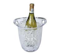 Chabrias Ltd Acrylic Champagne Wine Bucket Cooler with Integrated Hole Handles - Stylish Angled Ice Bucket for Champagne, Wine, Water Bottles - Ideal for Home, Dinner Parties, or Professional Use