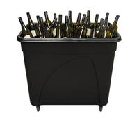 Chabrias Ltd Black 250L Bottle Skip With 2 Inch Caster Wheels