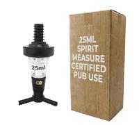 Chabrias Ltd Black 25ml Spirit Optic Measure - CE Government Stamped, UK Made, Wall Mounted Drinks Dispenser for Spirits - Multiple Sizes & Pack Quantities