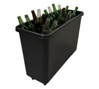 Chabrias Ltd Black Bottle Skip, 2" Caster Wheels, 214L