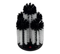 Chabrias Ltd Brush Glass Washer Manual Glass Cleaning Brush for pint glasses, Perfect for Home and Professional use in Bars and Cafe, Black and White (5 Brush With Extended Centre)