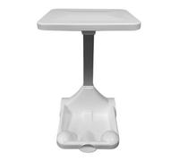 Chabrias Ltd Chabrias 120L White Pedal Bin With Non-Recyclable Logo - Mobile Plastic Waste Bin With Wheels