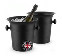 Chabrias Ltd Champagne Wine Ice Bucket Cooler 3.5 Litre Bottle Cooler Chiller UK Made (2, Matte Black)