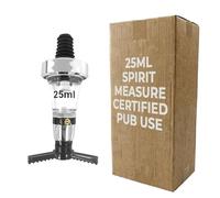 Chabrias Ltd Chrome Optic Spirit Measure - CE Government Stamped, UK Made Wall Mounted Optic Dispenser for Spirits, Ideal for Home Bars, Pubs & Commercial Bars (1, 25ml)
