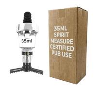 Chabrias Ltd Chrome Optic Spirit Measure - CE Government Stamped, UK Made Wall Mounted Optic Dispenser for Spirits, Ideal for Home Bars, Pubs & Commercial Bars (1, 35ml)