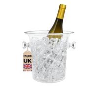 Chabrias Ltd Clear 3.5 Litre Wine Bucket Champagne, Beer, Wine Cooler, Bar Accessories, Ice Buckets For Parties, Party, Home Bar Accessories, Bottle Cooler Chiller UK Made