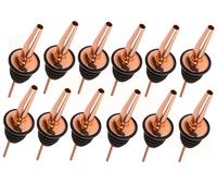 Chabrias Ltd Copper 12 Pack Fast Free Flow Liquor Spirits Pourer Speed Pourers Wine Bottle Spirits Pourers Tapered Spout for Olive Oil Coffee Syrup Vinegar Bottles