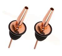 Chabrias Ltd Copper 2 PackFast Free Flow Liquor Spirits Pourer Speed Pourers Wine Bottle Spirits Pourers Tapered Spout for Olive Oil Coffee Syrup Vinegar Bottles