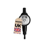 Chabrias Ltd Deluxe 1 Pack, 25 ml, Black Spirit Measure Optic - UK Made, Government-Stamped, Fits Universal Wall Bar Brackets - Professional Bar Butler Shot Dispenser