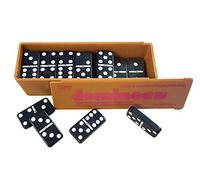 Chabrias Ltd Dominoes- Double Six Plastic White Spots Spinners