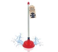 Chabrias Ltd Drain Plunger 49cm Extra Long Handle 14cm Suction Cup - Heavy-Duty Toilet Unblocker, Sink and Bath Plunger for Bathroom and Kitchen Blocked Drains Cleaner for Home and Workplace Daily Use