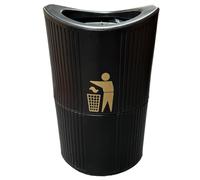Chabrias Ltd Freestanding Outdoor Litter Bin - 94 L Open Top with Galvanised Liner - Heavy-Duty Weather & Fade-Resistant Polyethylene - UK-Made Public Rubbish Bin for Parks, Streets & Schools
