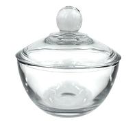Chabrias Ltd Glass Multi-Purpose Bowl with Lid, Sugar Bowl, Candy Bowl, Jam Pot, Cream Bowl, Butter Bowl, Candy Sweet, Jar, Dip Bowl, Sauce Bowls, Dessert Bowls, Jam Bowl, Clear 8oz (1)