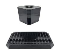 Chabrias Ltd Ice Bucket & Drip Tray Kit (Black) Bar Home Pub Accessories - England Made Quality Drinking Tools Set for All Use, Ice Cube Tray with Lid, Bar Accessories For Home Pub