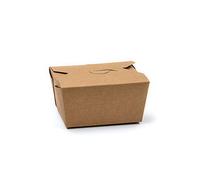 Chabrias Ltd Kraft Paper Meal Box 22oz(650ml) 103x105x65mm 50x Biodegradable Eco Friendly Takeaway Takeout Clamshell Container