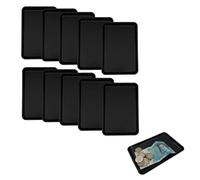 Chabrias Ltd Pack of 10 Plastic Rectangle Tip Trays - Professional Bill Presenter for Bars, Restaurants, and Hotels (Black)