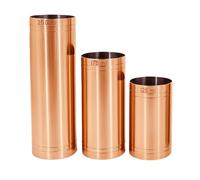 Chabrias Ltd Premium 3 Set 125ml, 175ml, 250ml Stainless Steel Copper Thimble Measure Barware Professional Spirit Measuring Cups, Home Bars, Cocktail Stations & Bartenders, Government Stamped