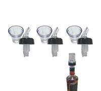 Chabrias Ltd Premium 4 in 1 Speed Pourer + 25ml Jigger Thimble Measure + Shot Glass + Dust Cap UK Made - Hygienic & Leak-Proof (3 Pack)