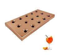 Chabrias Ltd Premium Aluminium Copper Bar Drip Tray 42.2cm - Rust-Resistant Spill Tray with Durable Copper Lacquer Finish, Heavy-Duty Spill Catcher for Home Bars, Coffee Shops, Pubs & Restaurants