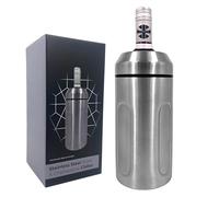 Chabrias Ltd Premium Iceless Wine Cooler/Wine Chiller 23.5cm|Stainless Steel Bottle Chiller Keeps Drinks Cold Up to 6 Hours | Champagne Cooler Portable, Durable & Stylish Gift for Home, Bar & Parties