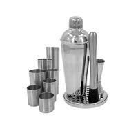 Chabrias Ltd Premium Stainless Steel Cocktail Set With Drip Tray & 7 Piece Thimble Set, 25ml-250ml, Barware Set, Cocktail Accessories, Ideal for Home Bars, Bar Accessories