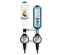 Chabrias Ltd Professional 2 Bottle Spirit Optics - UK Made Wall Mounted 25ml Optic Dispenser | Bar Butler Shot Bracket for Whiskey, Vodka, Gin & Cocktails - Home Bar, Garden Bar & Man Cave
