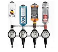 Chabrias Ltd Professional 35Ml 4 Bottle Optics For Spirits - Uk Made, Bar Bottle Optics, Shots Measure, Wall Bracket