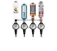 Chabrias Ltd Professional 4 Wall Bar + 50ml Spirit Optics - UK-Made Government-Stamped Liquor Dispenser Rail - Heavy-Duty All-Metal Wall-Mounted Bar Optics System