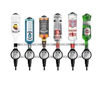 Chabrias Ltd Professional 6 Bottle Spirit Optics - UK Made Wall Mounted 25ml Optic Dispenser | Bar Butler Shot Bracket for Whiskey, Vodka, Gin & Cocktails - Home Bar, Garden Bar & Man Cave