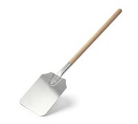 Chabrias Ltd Professional Aluminium Pizza Peel with Long Wooden Handle - 28x22.5cm (11" x 9") Pizza Paddle, 91cm Overall Length - Pizza Paddle for Wood-Fired Pizza Ovens - Perfect for 10"-11" Pizza