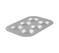 Chabrias Ltd Professional Silver Aluminium UK Made Bakeware (6-Hole Bun Tray)
