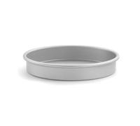 Chabrias Ltd Professional UK Made (6 Inch) Silver Anodised Aluminium Round Shallow Cake Pan Tin - Naturally Non-Stick, Fix Base, Great British Bakeware