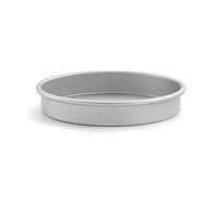Chabrias Ltd Professional UK Made (7 Inch) Silver Anodised Aluminium Round Shallow Cake Pan Tin - Naturally Non-Stick, Fix Base, Great British Bakeware