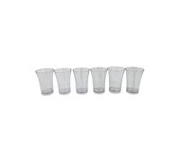 Chabrias Ltd Reusable Plastic Shot Glasses 50ml, Pack of 6 - Clear & Coloured Tall Shot Glass Set, UK Made, Ideal for Parties, Events & Home Bar