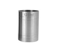 Chabrias Ltd Single 125ml Premium Stainless Steel Silver Thimble Measure Barware Professional Spirit Measuring Cups, Home Bars, Cocktail Stations & Bartenders, CE Marked