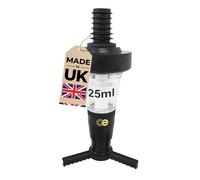 Chabrias Ltd Single - 25ml Black Optic Measure for Spirits - CE Government Stamped - UK Made - Wall Mounted - Ideal for Home and Commercial Bars