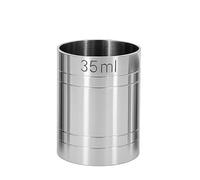 Chabrias Ltd Single 35ml Premium Stainless Steel Silver Thimble Measure Barware Professional Spirit Measuring Cups, Home Bars, Cocktail Stations & Bartenders, CE Marked