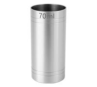Chabrias Ltd Single 70ml Premium Stainless Steel Silver Thimble Measure Barware Professional Spirit Measuring Cups, Home Bars, Cocktail Stations & Bartenders, CE Marked