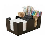 Chabrias Ltd Single Plastic Classic Bar Caddy Black, Bar Storage, Bar Organiser, Bar Condiment Caddy, Napkin Holder, Straw Holder