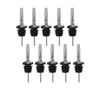 Chabrias Ltd Stainless Steel 10 Pack Fast Free Flow Liquor Spirits Pourer Speed Pourers Wine Bottle Spirits Pourers Tapered Spout for Olive Oil Coffee Syrup Vinegar Bottles