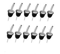 Chabrias Ltd Stainless Steel 12 Pack Fast Free Flow Liquor Spirits Pourer Speed Pourers Wine Bottle Spirits Pourers Tapered Spout for Olive Oil Coffee Syrup Vinegar Bottles