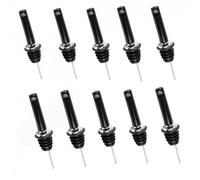 Chabrias Ltd Stainless Steel 12 Pack with Caps Fast Free Flow Liquor Spirits Pourer Speed Pourers Wine Bottle Spirits Pourers Tapered Spout for Olive Oil Coffee Syrup Vinegar Bottles