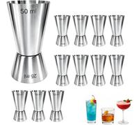 Chabrias Ltd Stainless Steel 25/50Ml Measure Jigger Silver (12 Piece)