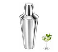 Chabrias Ltd Stainless Steel Cocktail Shaker 750ml 3-Piece Cobbler Set with Built-in Strainer, Leak-Resistant Lid, Dishwasher Safe Martini Mixer for Home Bar, Professional Bartender Silver Finish Set