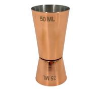 Chabrias Ltd Stainless Steel Copper Single 25/50 ml Measure Jigger Bar Craft Dual Spirit Measure Cup Peg Measuring Cup for Bar Party Wine Cocktail Shaker