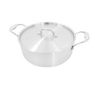 Chabrias Ltd Stainless Steel Saute Pan & Lid Chef Pan Cooking Pan Tri-Ply Compatible with All Heat Sources Inc Induction British Made (26cm Saute Pan & Lid)