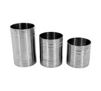 Chabrias Stainless Steel Copper Thimble Measure Bar Pub Club Spirit Measure CE Marked Government Stamped (Silver, 25ml/35ml/50ml Set)