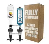 Chabrias Ltd Traditional 25Ml 2 Bottle Optics For Spirits - Uk Made, Bar Bottle Optics, Shots Measure, Aluminium Wall Bracket